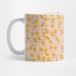 Vintage Lemon Pattern, Lemon Print, Fruit Pattern Mug